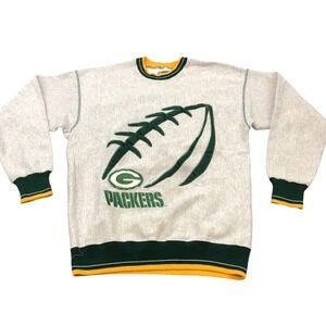 Legends Athletic Green Bay Packers Sweatshirt Mens L Gray Vintage 90s NFL USA